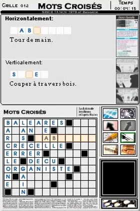 Mots Croises 2 (France) screen shot game playing